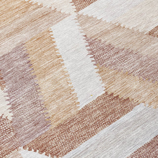 Piper Looms Chantille Geometric ACN1241 Copper Machine Washable Area Rug Swatch Image