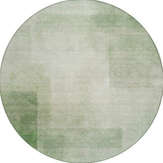 Piper Looms Chantille Geometric ACN1243 Aloe Machine Washable Area Rug Round Main Image