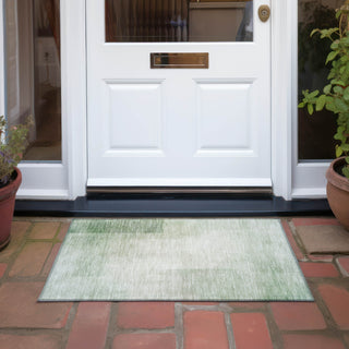 Piper Looms Chantille Geometric ACN1243 Aloe Machine Washable Area Rug Scatter Outdoor Lifestyle Image Feature