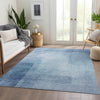 Piper Looms Chantille Geometric ACN1244 Blue Machine Washable Area Rug Lifestyle Image Feature