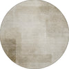Piper Looms Chantille Geometric ACN1245 Khaki Machine Washable Area Rug Round Main Image