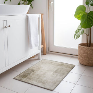 Piper Looms Chantille Geometric ACN1245 Khaki Machine Washable Area Rug Scatter Lifestyle Image Feature