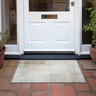 Piper Looms Chantille Geometric ACN1245 Khaki Machine Washable Area Rug Scatter Outdoor Lifestyle Image Feature