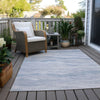 Piper Looms Chantille Stripes ACN1250 Sky Machine Washable Area Rug Outdoor Lifestyle Image Feature