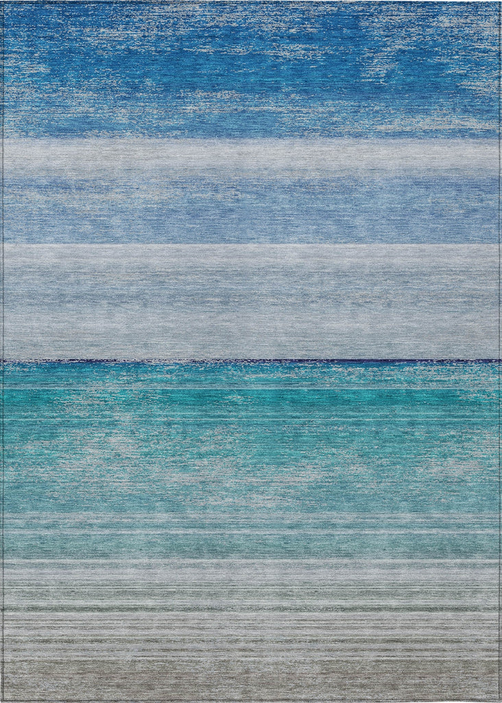 Piper Looms Chantille Stripes ACN1252 Sky Machine Washable Area Rug main image