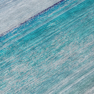 Piper Looms Chantille Stripes ACN1252 Sky Machine Washable Area Rug Swatch Image