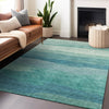 Piper Looms Chantille Stripes ACN1254 Turquoise Machine Washable Area Rug Lifestyle Image Feature