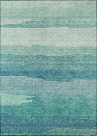 Piper Looms Chantille Stripes ACN1254 Turquoise Machine Washable Area Rug main image