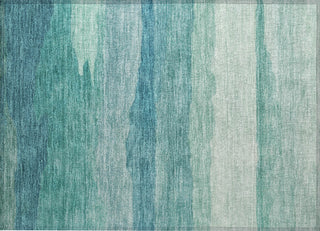 Piper Looms Chantille Stripes ACN1254 Turquoise Machine Washable Area Rug Scatter Main Image