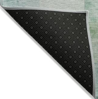 Piper Looms Chantille Geometric ACN1256 Seafoam Machine Washable Area Rug Backing Image