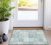 Piper Looms Chantille Geometric ACN1256 Seafoam Machine Washable Area Rug Scatter Lifestyle Image Feature