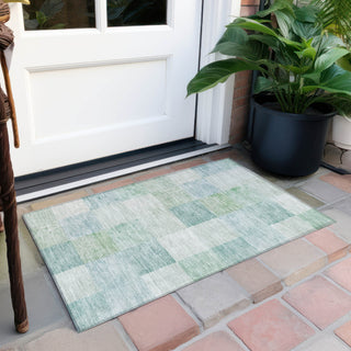 Piper Looms Chantille Geometric ACN1256 Seafoam Machine Washable Area Rug Scatter Outdoor Lifestyle Image Feature