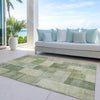 Piper Looms Chantille Geometric ACN1261 Aloe Machine Washable Area Rug Outdoor Lifestyle Image Feature