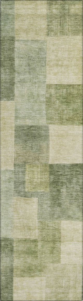 Piper Looms Chantille Geometric ACN1261 Aloe Machine Washable Area Rug Runner Main Image