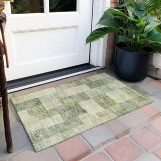 Piper Looms Chantille Geometric ACN1261 Aloe Machine Washable Area Rug Scatter Outdoor Lifestyle Image Feature