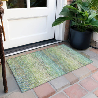 Piper Looms Chantille Stripes ACN1264 Aloe Machine Washable Area Rug Scatter Outdoor Lifestyle Image Feature
