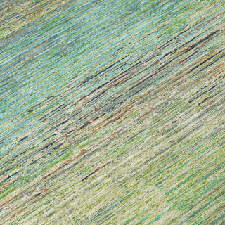 Piper Looms Chantille Stripes ACN1264 Aloe Machine Washable Area Rug Swatch Image