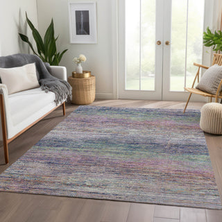 Piper Looms Chantille Stripes ACN1265 Blush Machine Washable Area Rug Lifestyle Image Feature