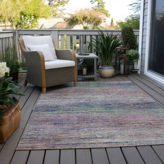 Piper Looms Chantille Stripes ACN1265 Blush Machine Washable Area Rug Outdoor Lifestyle Image Feature