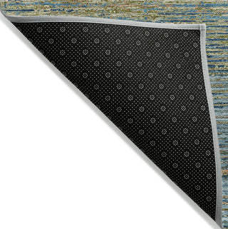 Piper Looms Chantille Stripes ACN1267 Denim Machine Washable Area Rug Backing Image