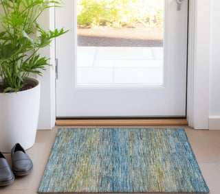Piper Looms Chantille Stripes ACN1267 Denim Machine Washable Area Rug Scatter Lifestyle Image Feature