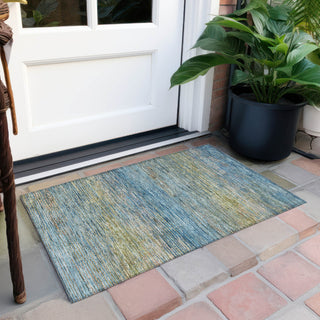 Piper Looms Chantille Stripes ACN1267 Denim Machine Washable Area Rug Scatter Outdoor Lifestyle Image Feature
