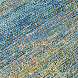 Piper Looms Chantille Stripes ACN1267 Denim Machine Washable Area Rug Swatch Image