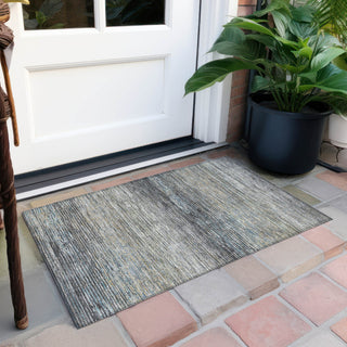 Piper Looms Chantille Stripes ACN1268 Granite Machine Washable Area Rug Scatter Outdoor Lifestyle Image Feature