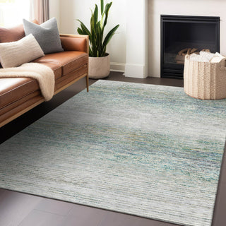 Piper Looms Chantille Stripes ACN1269 Linen Machine Washable Area Rug Lifestyle Image Feature