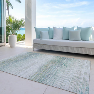 Piper Looms Chantille Stripes ACN1269 Linen Machine Washable Area Rug Outdoor Lifestyle Image Feature