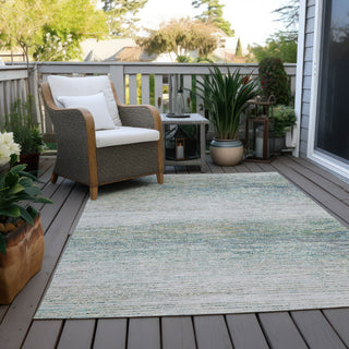 Piper Looms Chantille Stripes ACN1269 Linen Machine Washable Area Rug Outdoor Lifestyle Image Feature