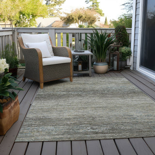 Piper Looms Chantille Stripes ACN1271 Taupe Machine Washable Area Rug Outdoor Lifestyle Image Feature