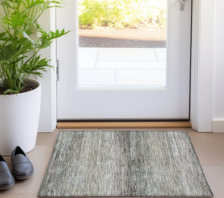 Piper Looms Chantille Stripes ACN1271 Taupe Machine Washable Area Rug Scatter Lifestyle Image Feature