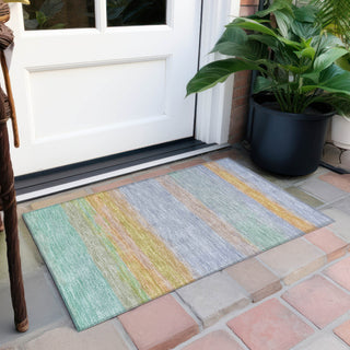 Piper Looms Chantille Stripes ACN1273 Lavender Machine Washable Area Rug Scatter Outdoor Lifestyle Image Feature