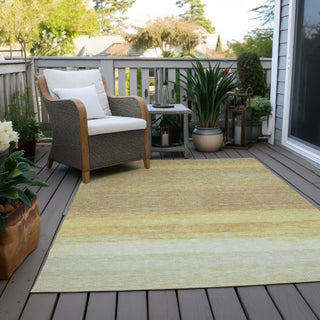 Piper Looms Chantille Stripes ACN1275 Tan Machine Washable Area Rug Outdoor Lifestyle Image Feature