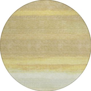 Piper Looms Chantille Stripes ACN1275 Tan Machine Washable Area Rug Round Main Image