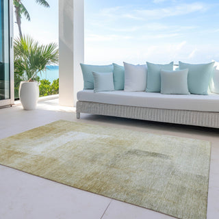 Piper Looms Chantille Stripes ACN1276 Wheat Machine Washable Area Rug Outdoor Lifestyle Image Feature