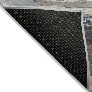 Piper Looms Chantille Modern ACN1280 Black Machine Washable Area Rug Backing Image