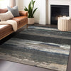 Piper Looms Chantille Modern ACN1280 Black Machine Washable Area Rug Lifestyle Image Feature