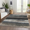 Piper Looms Chantille Modern ACN1280 Black Machine Washable Area Rug Lifestyle Image Feature