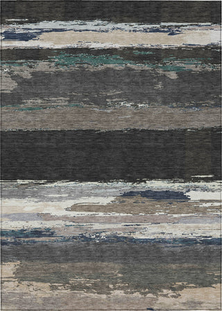 Piper Looms Chantille Modern ACN1280 Black Machine Washable Area Rug main image