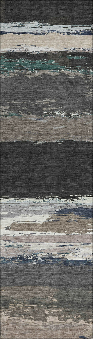 Piper Looms Chantille Modern ACN1280 Black Machine Washable Area Rug Runner Main Image