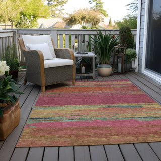 Piper Looms Chantille Modern ACN1281 Blush Machine Washable Area Rug Outdoor Lifestyle Image Feature