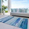 Piper Looms Chantille Modern ACN1282 Blue Machine Washable Area Rug Outdoor Lifestyle Image Feature