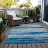 Piper Looms Chantille Modern ACN1282 Blue Machine Washable Area Rug Outdoor Lifestyle Image Feature