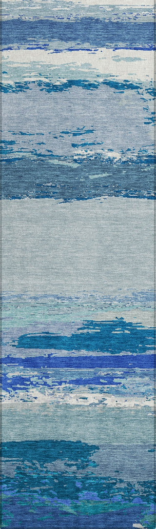 Piper Looms Chantille Modern ACN1282 Blue Machine Washable Area Rug Runner Main Image