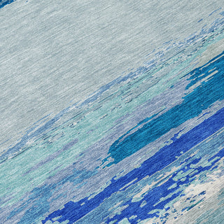 Piper Looms Chantille Modern ACN1282 Blue Machine Washable Area Rug Swatch Image