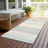 Piper Looms Chantille Modern ACN1283 Ivory Machine Washable Area Rug Runner Outdoor Lifestyle Image Feature