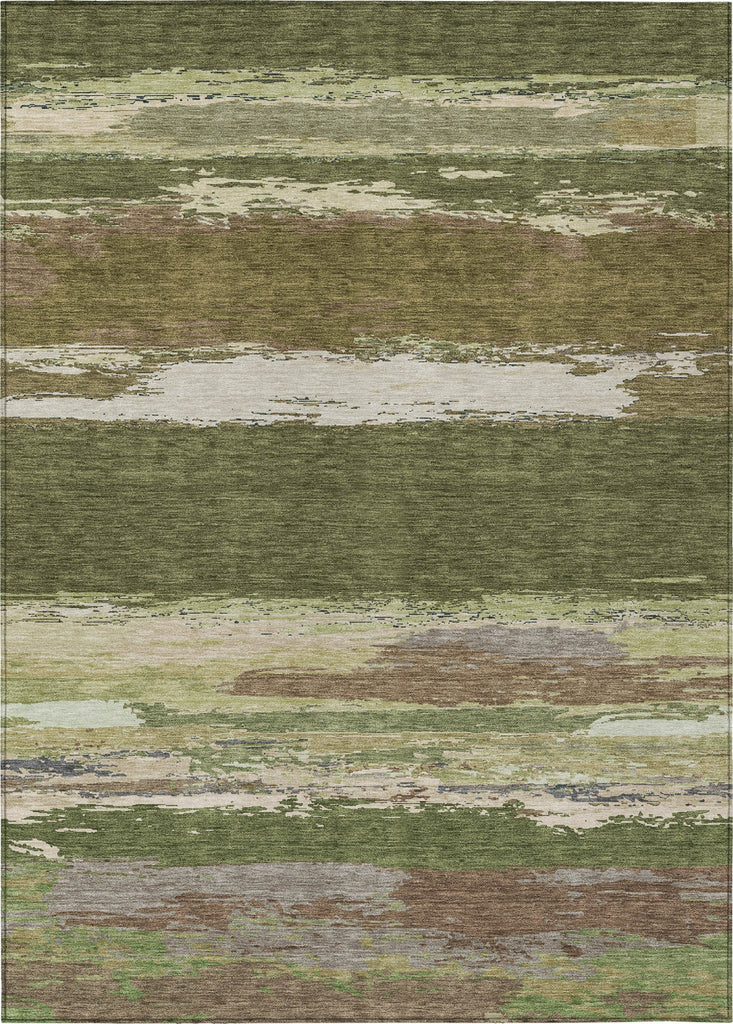 Piper Looms Chantille Modern ACN1284 Olive Machine Washable Area Rug main image