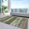 Piper Looms Chantille Modern ACN1284 Olive Machine Washable Area Rug Outdoor Lifestyle Image Feature